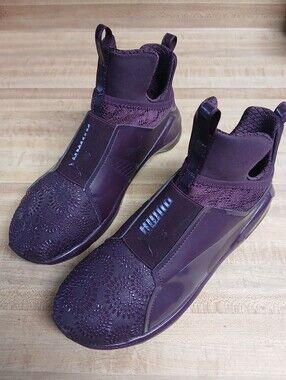 Puma Fierce Slip-On Athletic Sneakers in Deep Purple